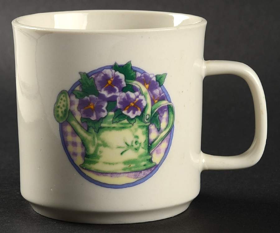 Garden Pansies Flat Cup by Gibson Designs-1