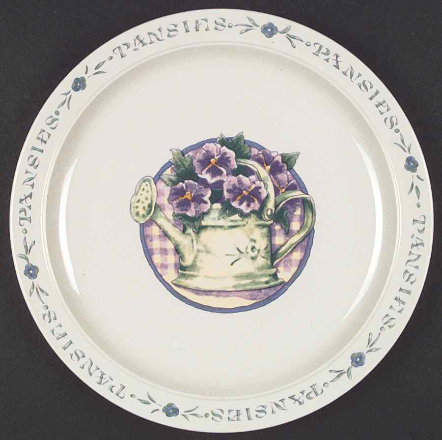 Garden Pansies Dinner Plate by Gibson Designs-1