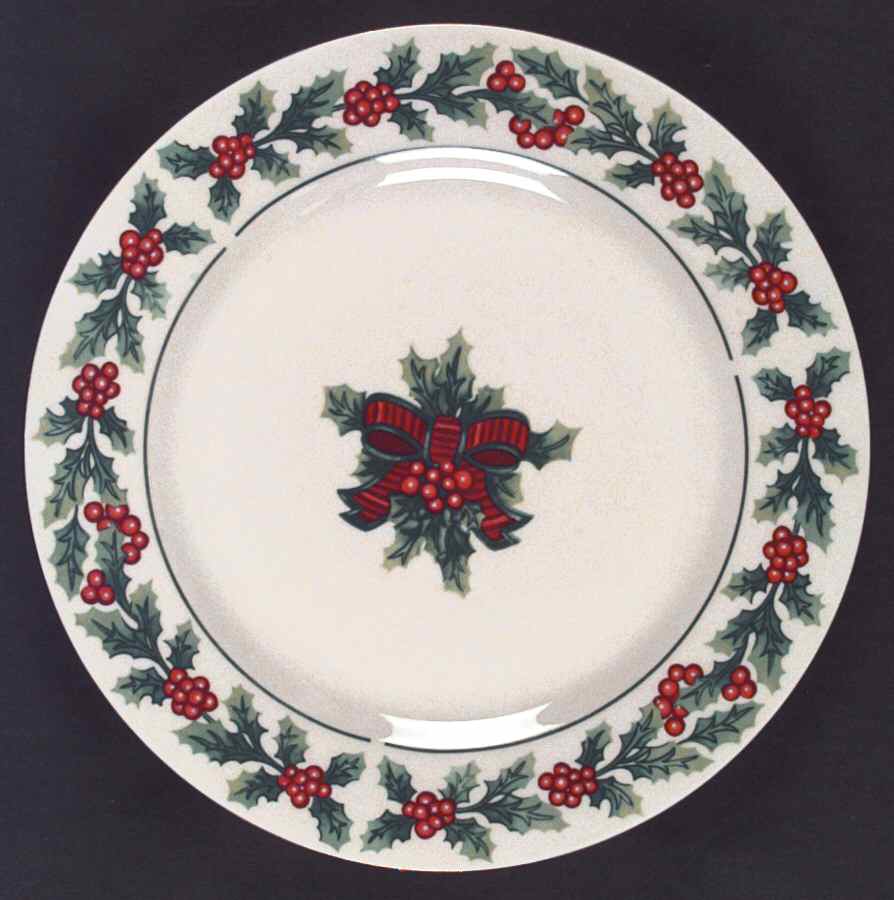Christmas Greeting Dinner Plate by Gibson Designs-1