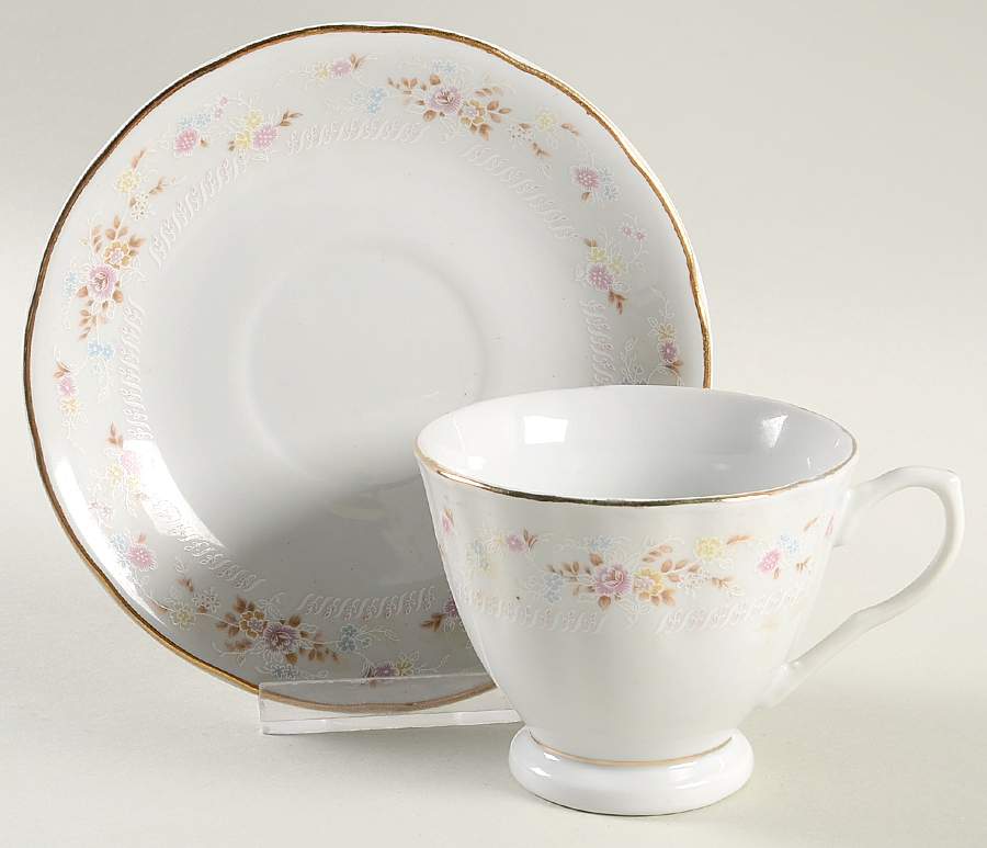 Princess Footed Cup & Saucer Set by Gibson Designs-1