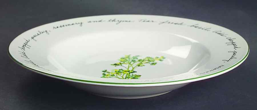 Herb Gardens Rim Soup Bowl by Gibson Designs-1