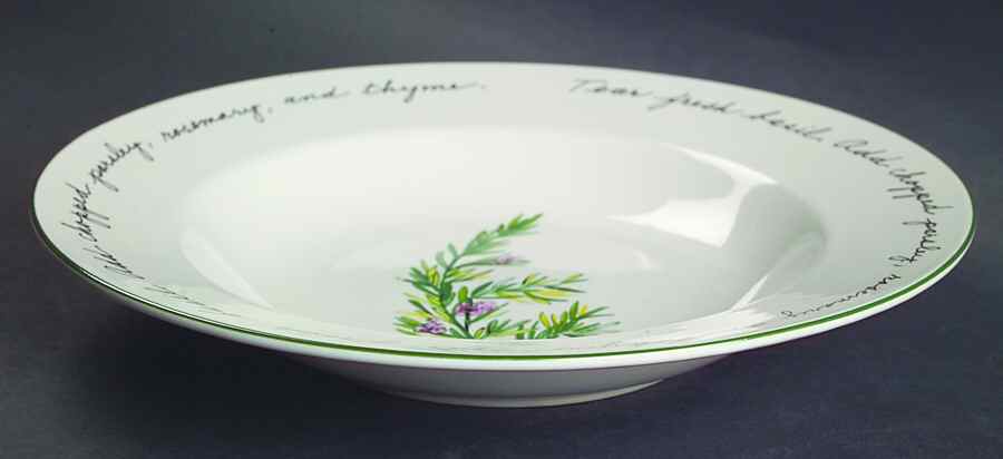 Herb Gardens Rim Soup Bowl by Gibson Designs-1