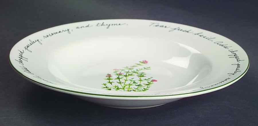 Herb Gardens Rim Soup Bowl by Gibson Designs-1