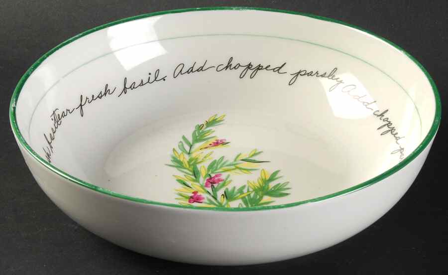 Herb Gardens 7" Individual Pasta Bowl by Gibson Designs-1