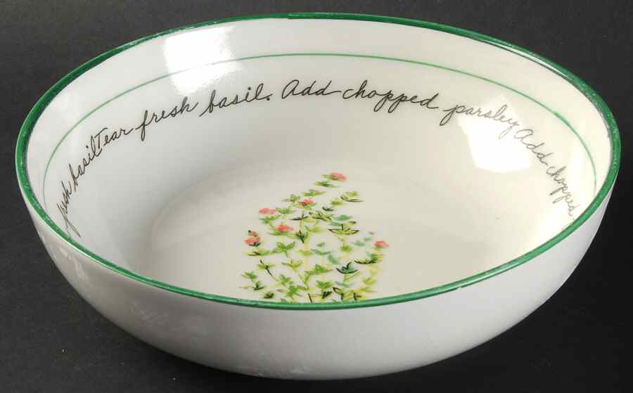 Herb Gardens 7" Individual Pasta Bowl by Gibson Designs-1