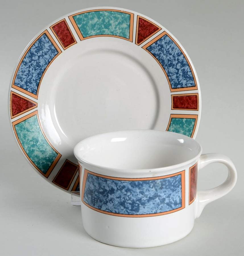 Imperial Flat Cup & Saucer Set by Gibson Designs-1