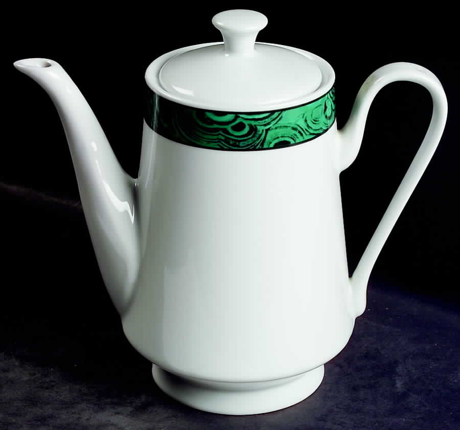 Malachite (No Trim) Coffee Pot & Lid by Gabbay-1
