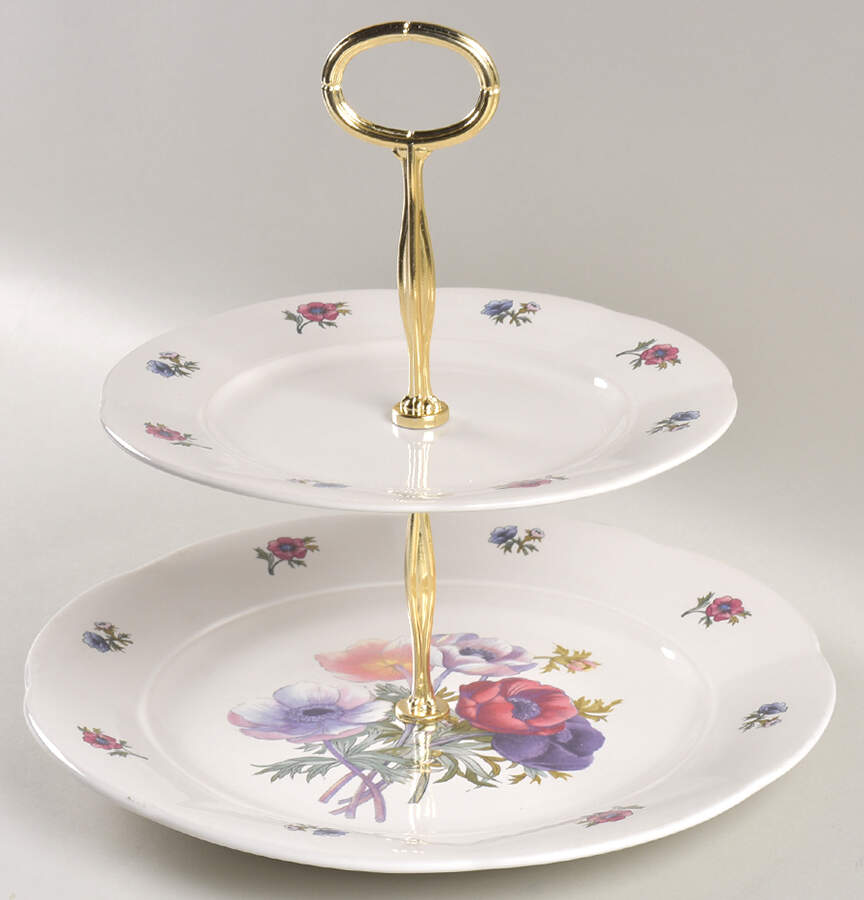 Meridian 6 5/8"-10"  2 Tiered Serving Tray (Dp, Sp) HC by Gibson Designs-1