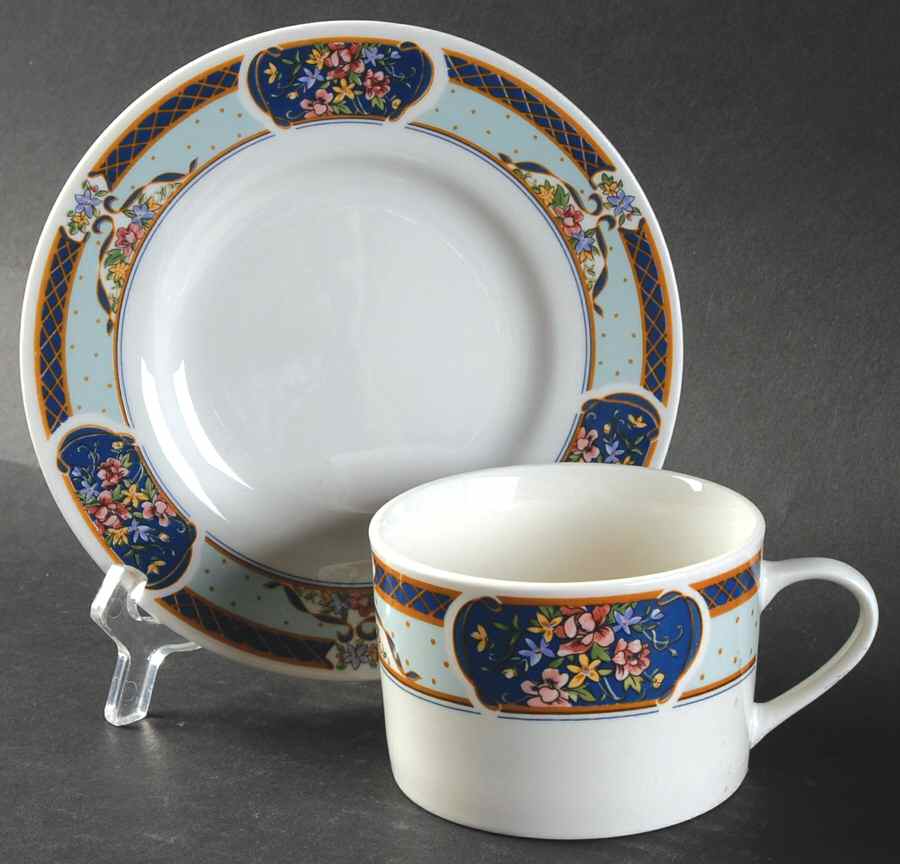 Rodeo Drive Flat Cup & Saucer Set by Gibson Designs-1