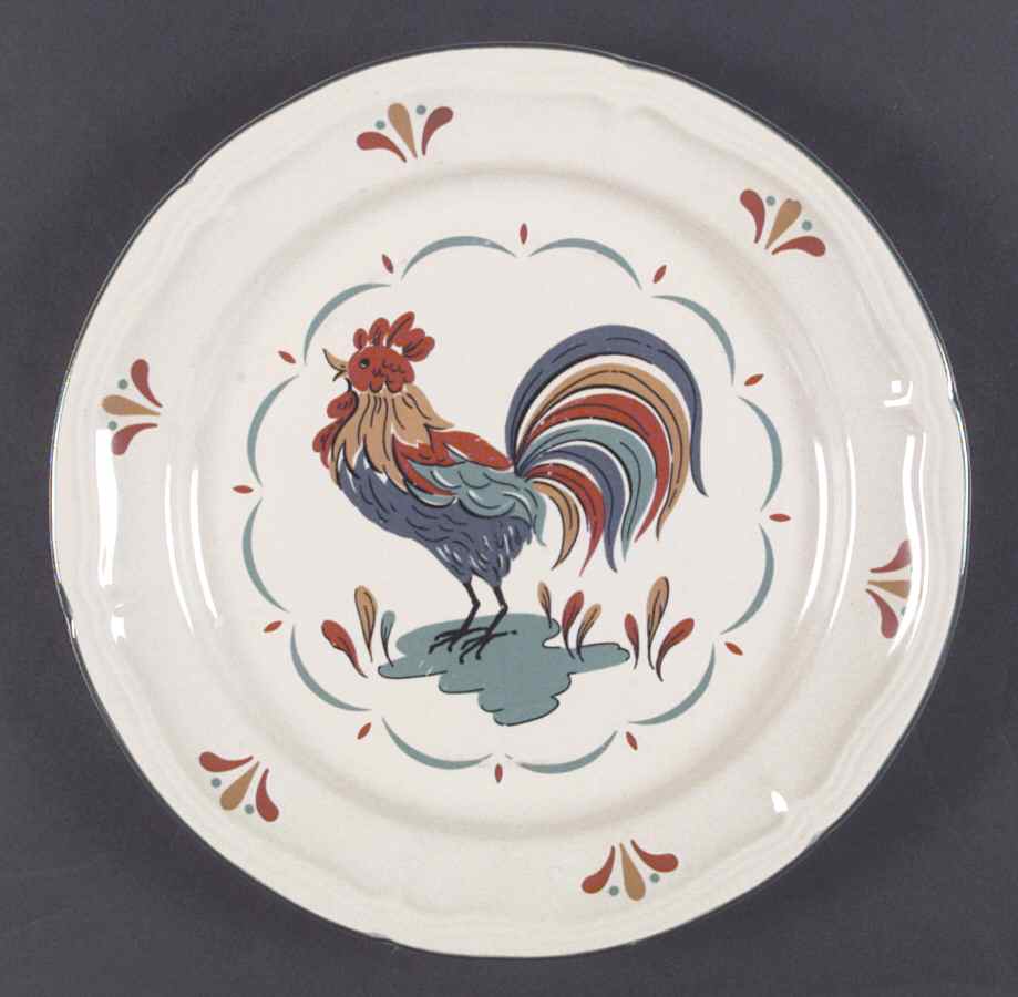 Rooster Dinner Plate by Gibson Designs-1