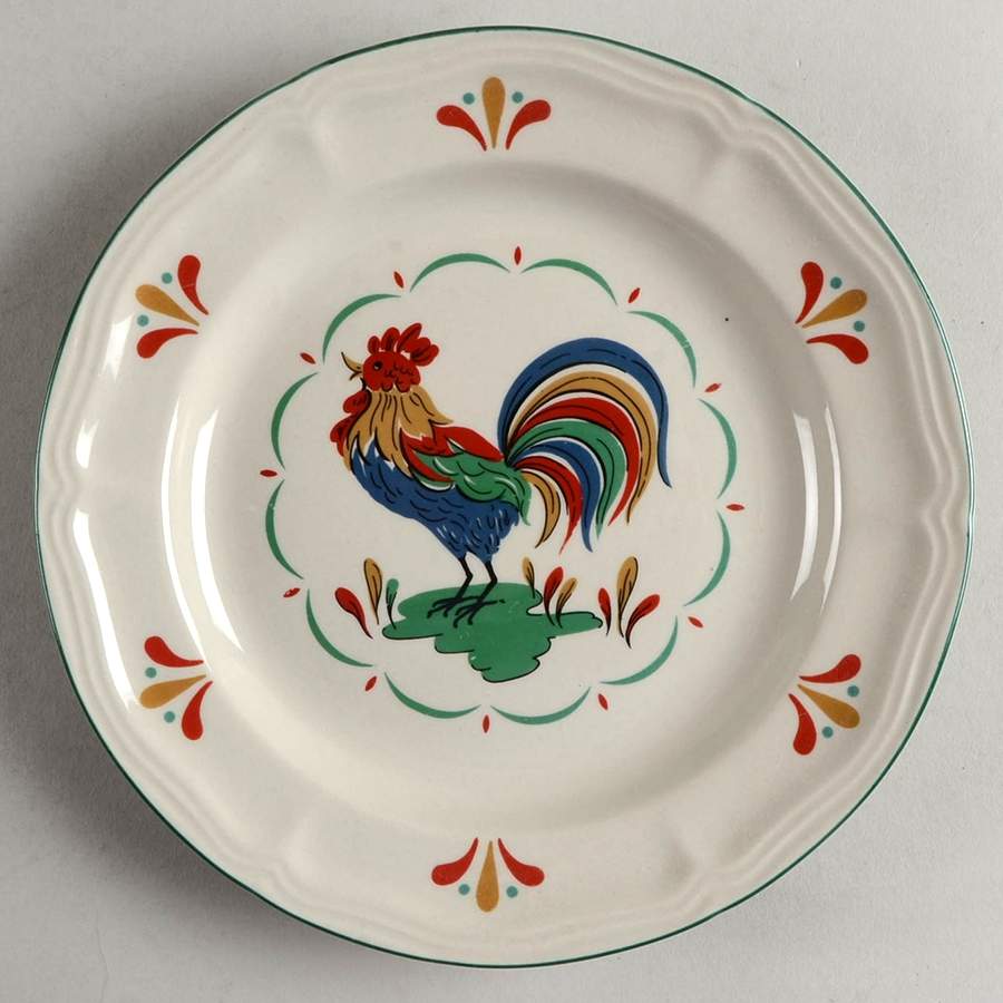Rooster Salad Plate by Gibson Designs-1