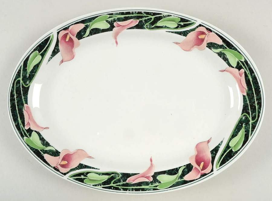 Trumps 14" Oval Serving Platter by Gibson Designs-1