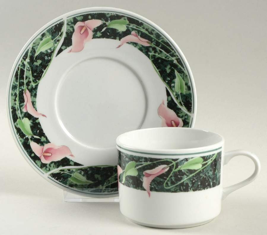 Trumps Flat Cup & Saucer Set by Gibson Designs-1