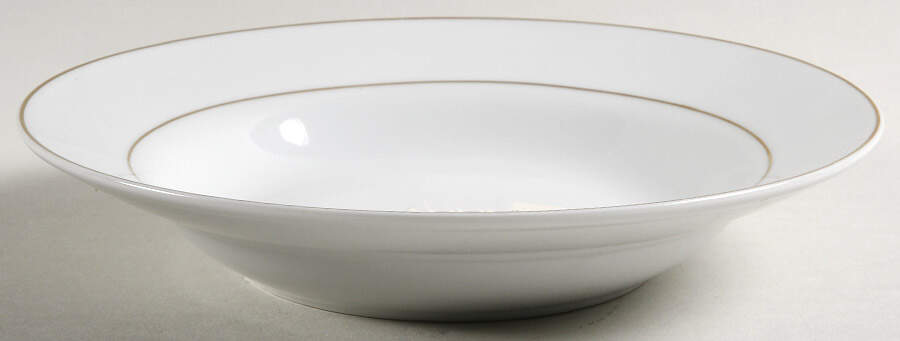 Tuxedo Gold Rim Soup Bowl by Gibson Designs-1