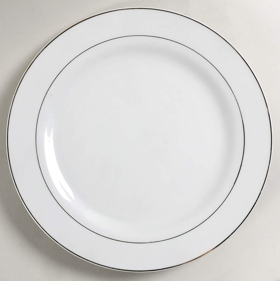 Tuxedo Gold Dinner Plate by Gibson Designs-1