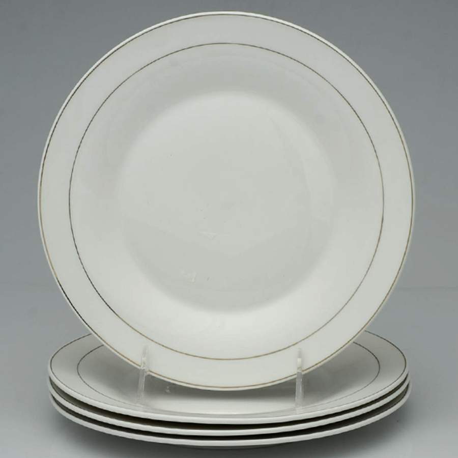 Tuxedo Gold Luncheon Plate - Set of 4 by Gibson Designs-1