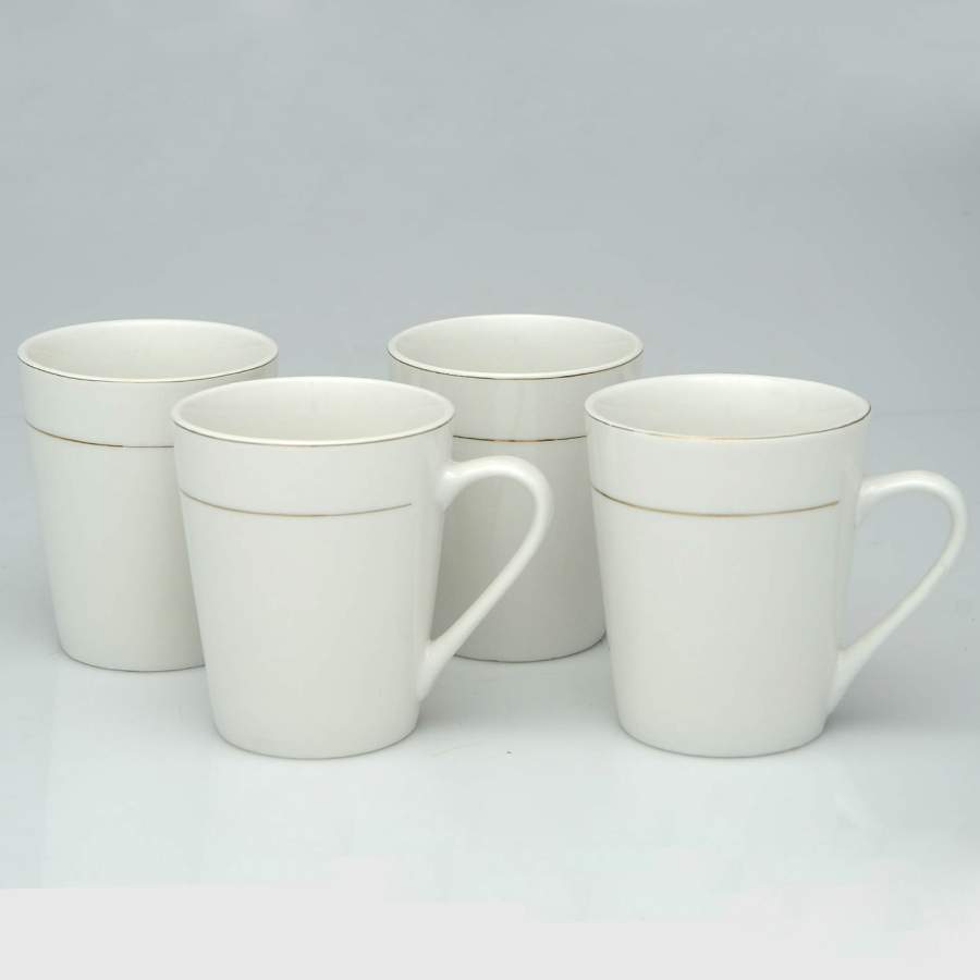 Tuxedo Gold Mug - Set of 4 by Gibson Designs-1