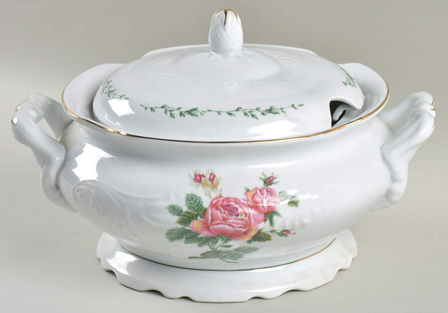 Victorian Rose Tureen &  Lid by Gibson Designs-1