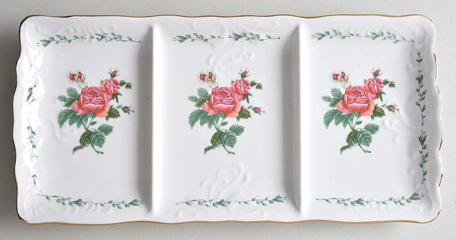 Victorian Rose 3-Part Relish by Gibson Designs-1