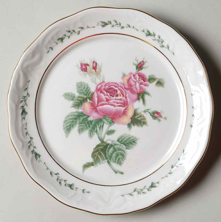 Victorian Rose Salad/Dessert Plate by Gibson Designs-1