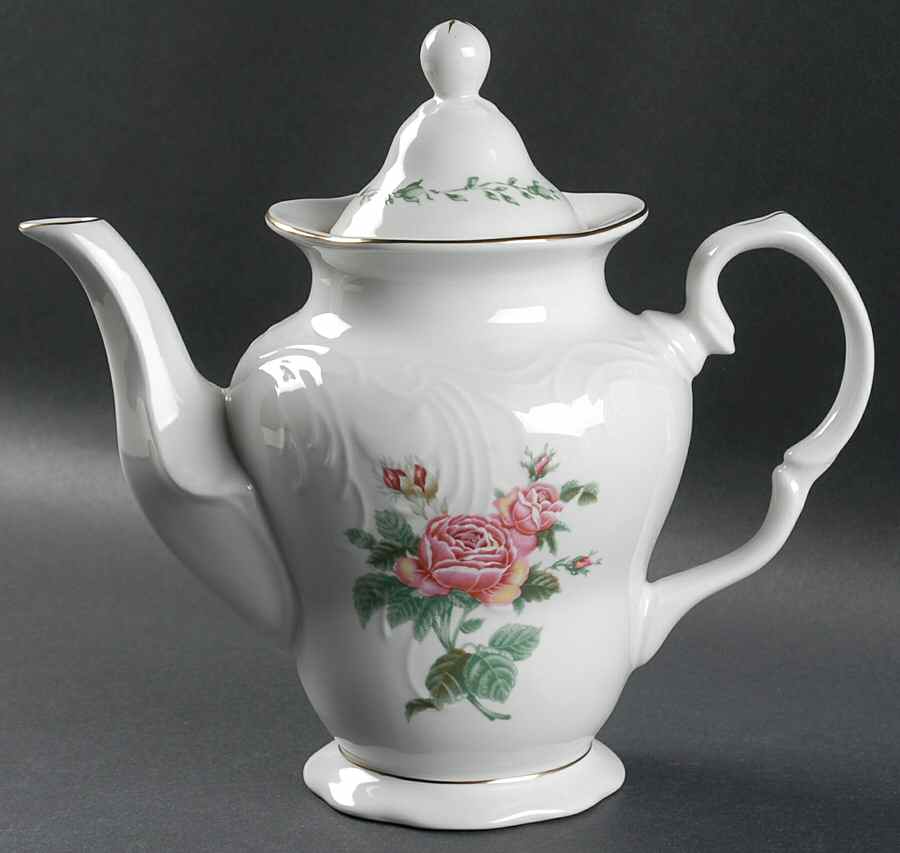Victorian Rose Coffee Pot & Lid by Gibson Designs-1