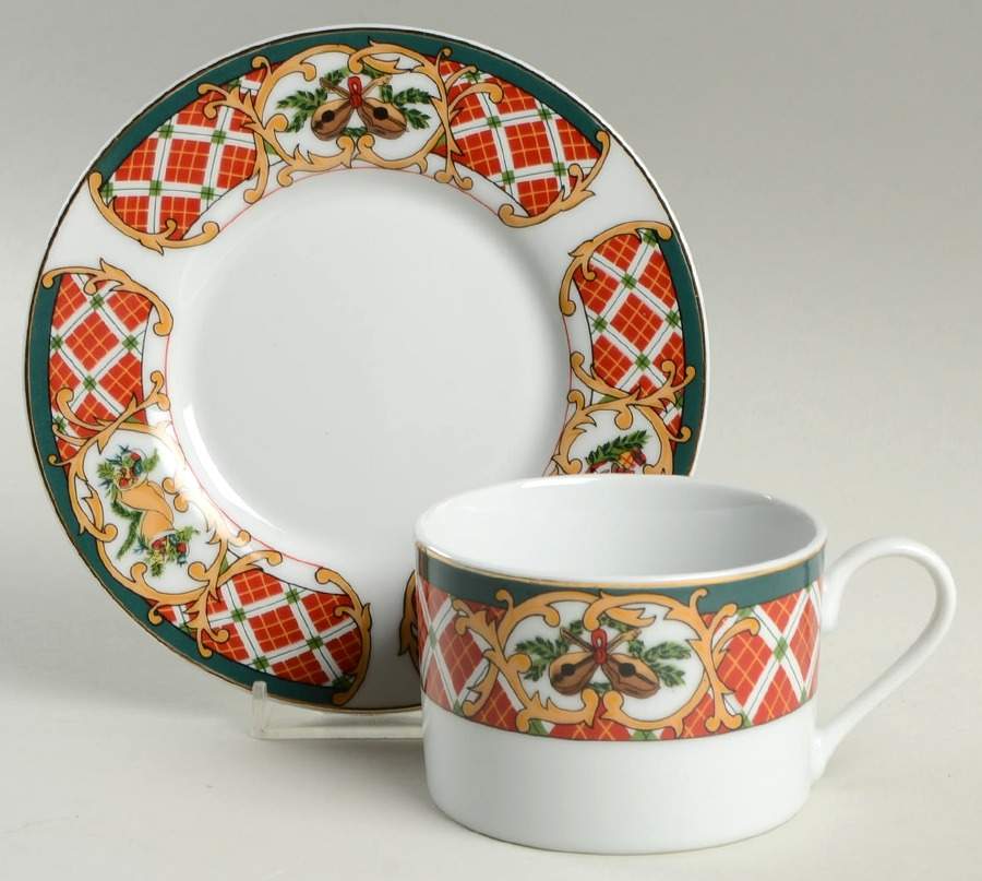 Windsor Flat Cup & Saucer Set by Gibson Designs-1