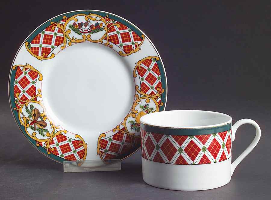 Windsor Flat Cup & Saucer Set by Gibson Designs-1