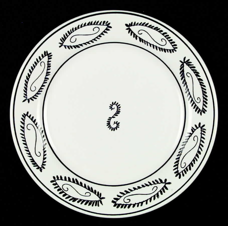 Alize White Dinner Plate by Faiencerie De Gien-1