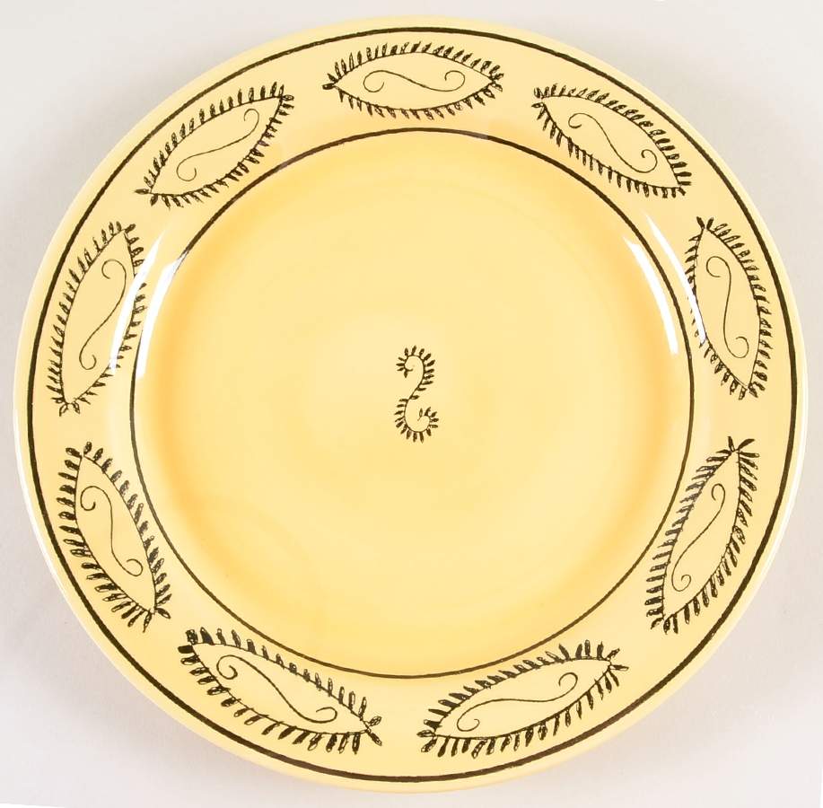 Alize Yellow 12" Chop Plate (Round Platter) by Faiencerie De Gien-1