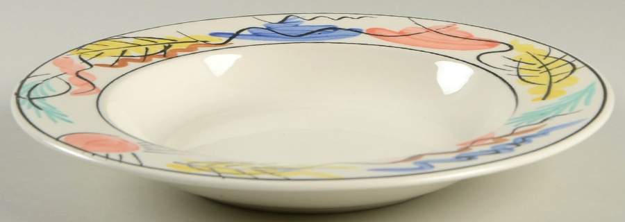 Arles Large Rim Soup Bowl by Faiencerie De Gien-1