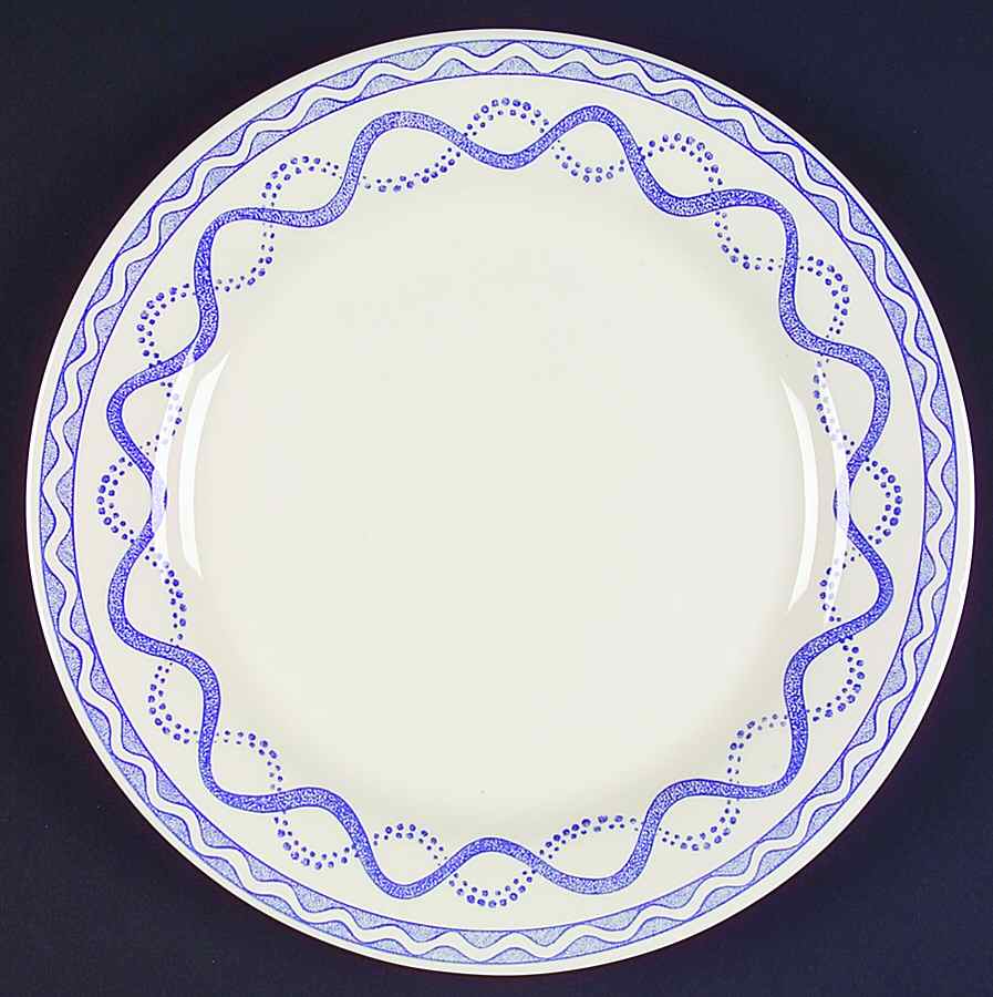 Aurelie Blue Dinner Plate by Faiencerie De Gien-1
