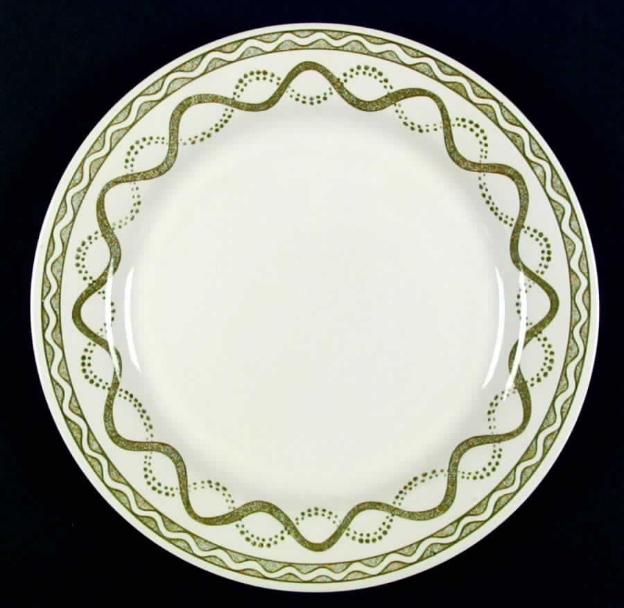Aurelie Green Dinner Plate by Faiencerie De Gien-1
