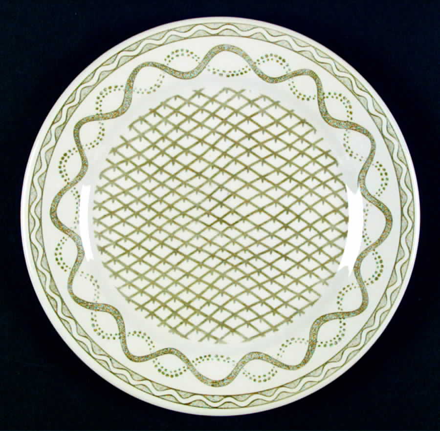 Aurelie Green Salad Plate by Faiencerie De Gien-1