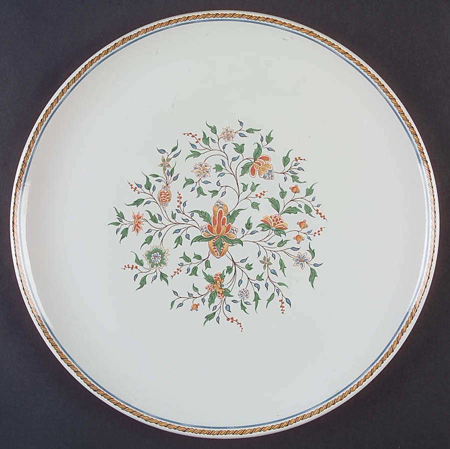 Au Sainfoin Cake Plate by Faiencerie De Gien-1
