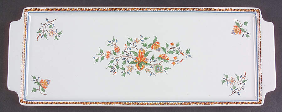 Au Sainfoin Large Sandwich Tray by Faiencerie De Gien-1
