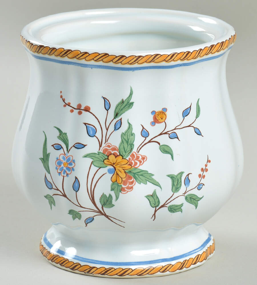 Au Sainfoin Sugar Bowl No Lid by Faiencerie De Gien-1