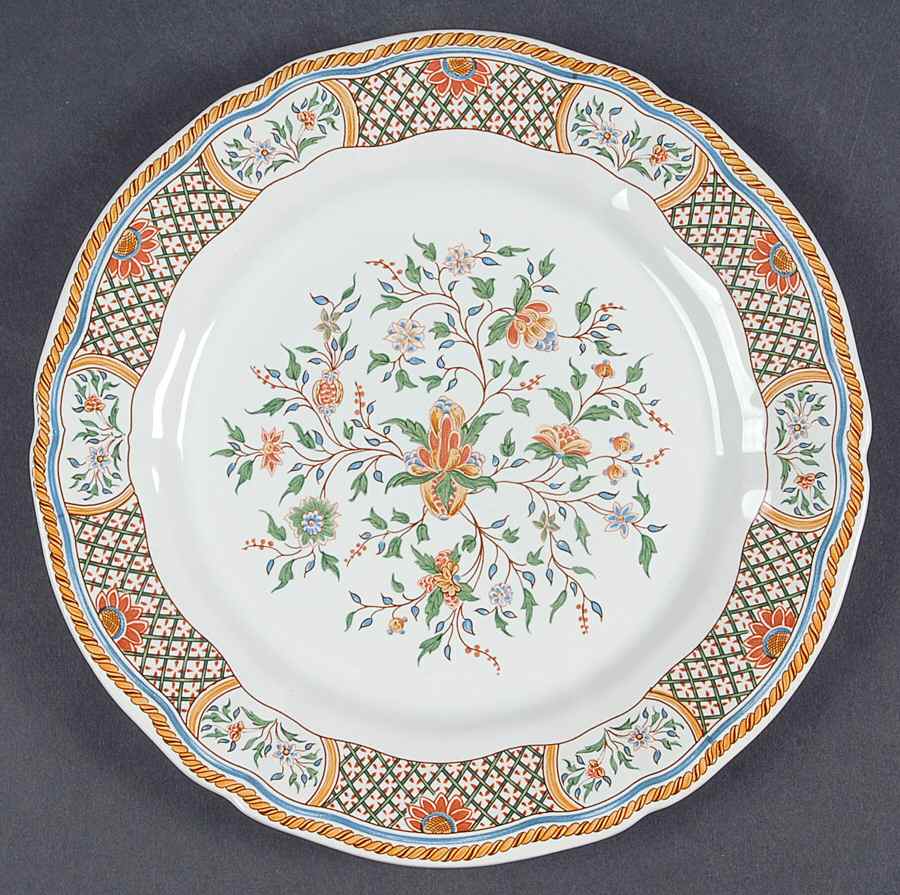 Au Sainfoin Salad/Dessert Plate by Faiencerie De Gien-1