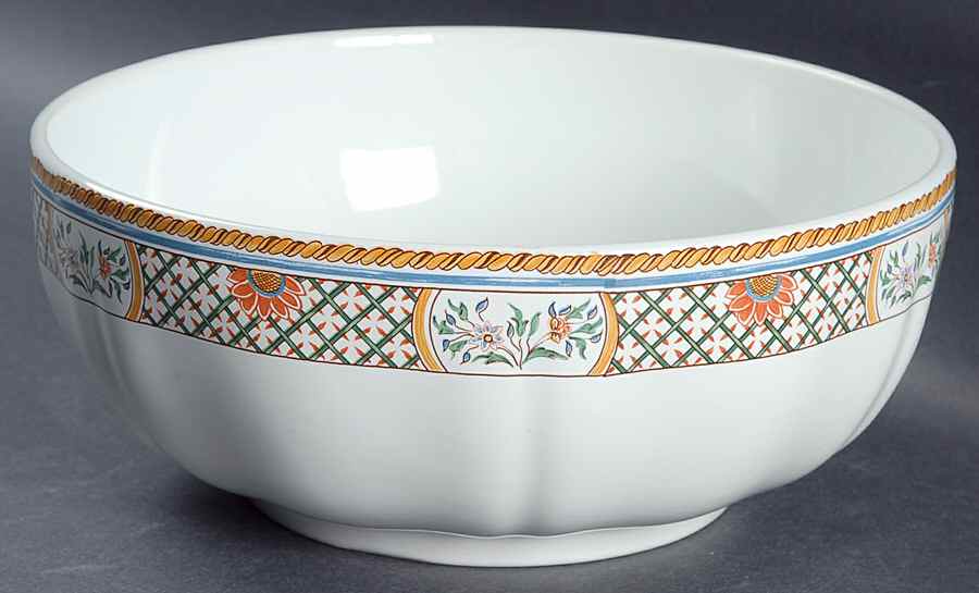 Au Sainfoin 8" Round Vegetable Bowl by Faiencerie De Gien-1