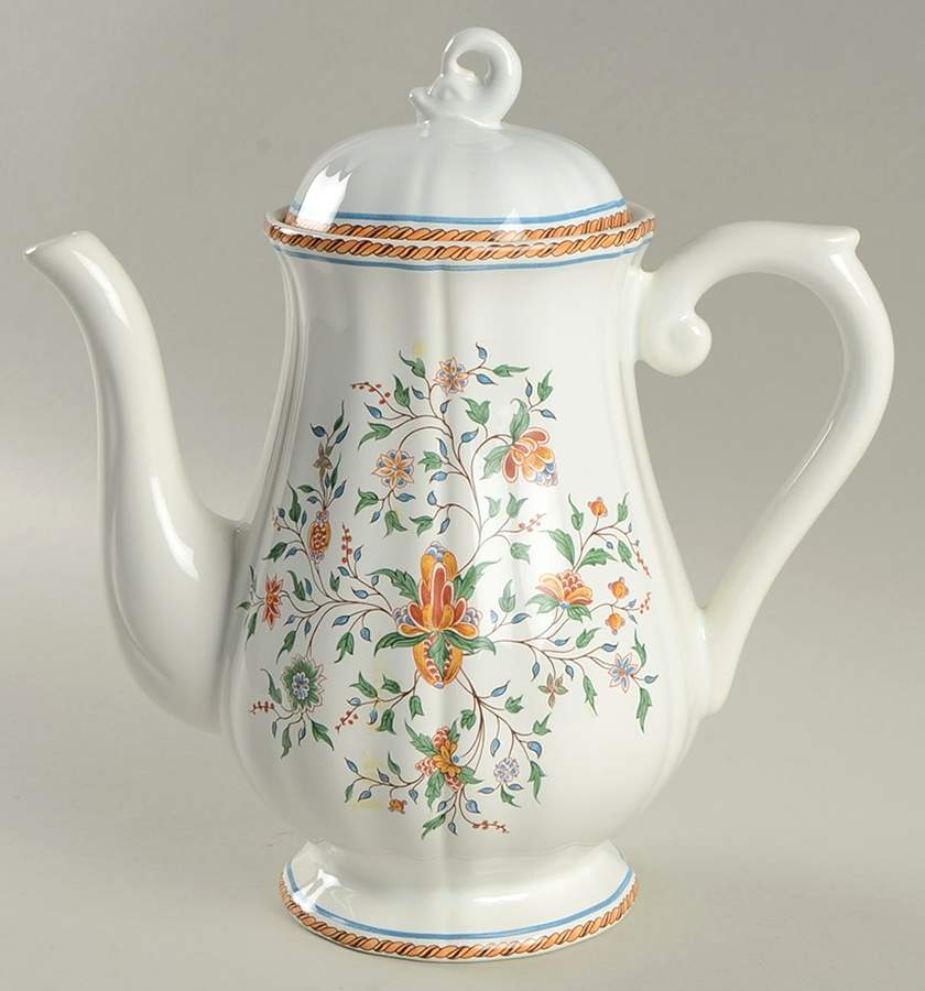 Au Sainfoin Coffee Pot & Lid by Faiencerie De Gien-1