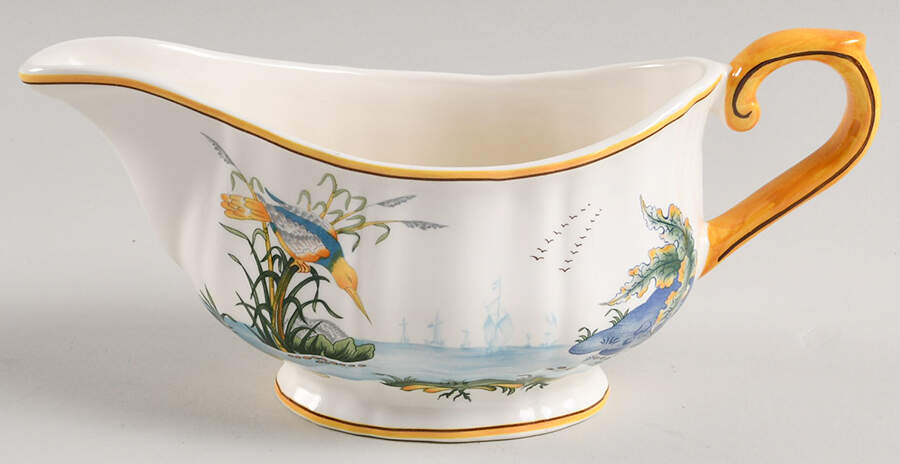 Caraibes Gravy Boat by Faiencerie De Gien-1
