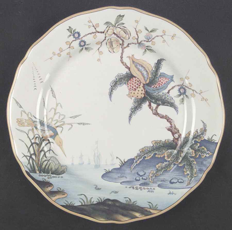 Caraibes Dinner Plate by Faiencerie De Gien-1