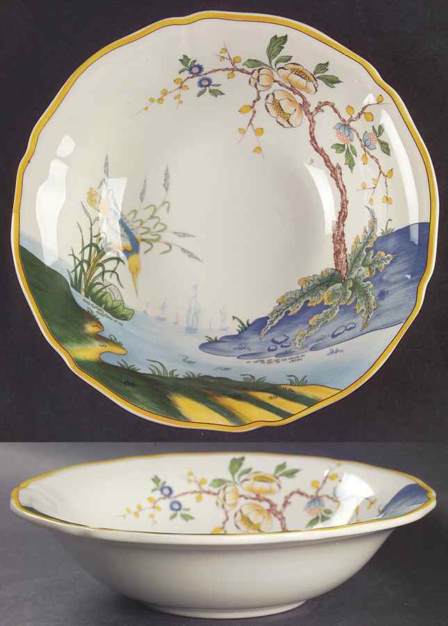 Caraibes Coupe Cereal Bowl by Faiencerie De Gien-1