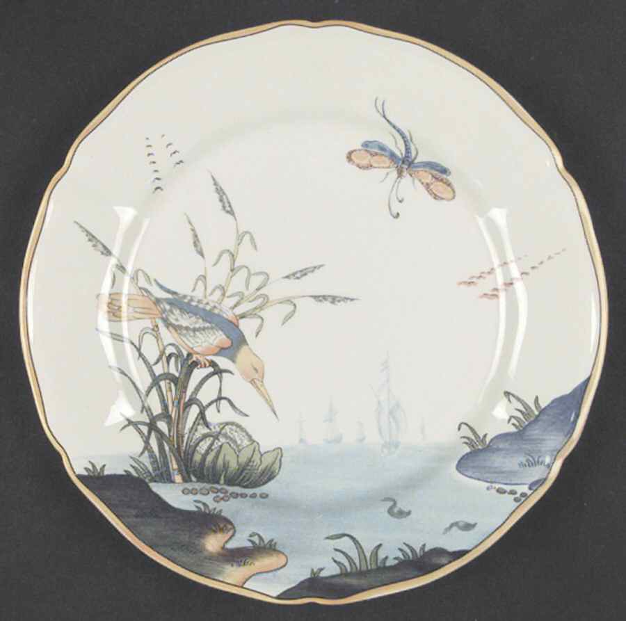 Caraibes Salad/Dessert Plate by Faiencerie De Gien-1