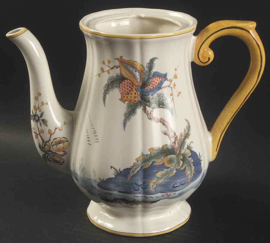 Caraibes Teapot No Lid by Faiencerie De Gien-1