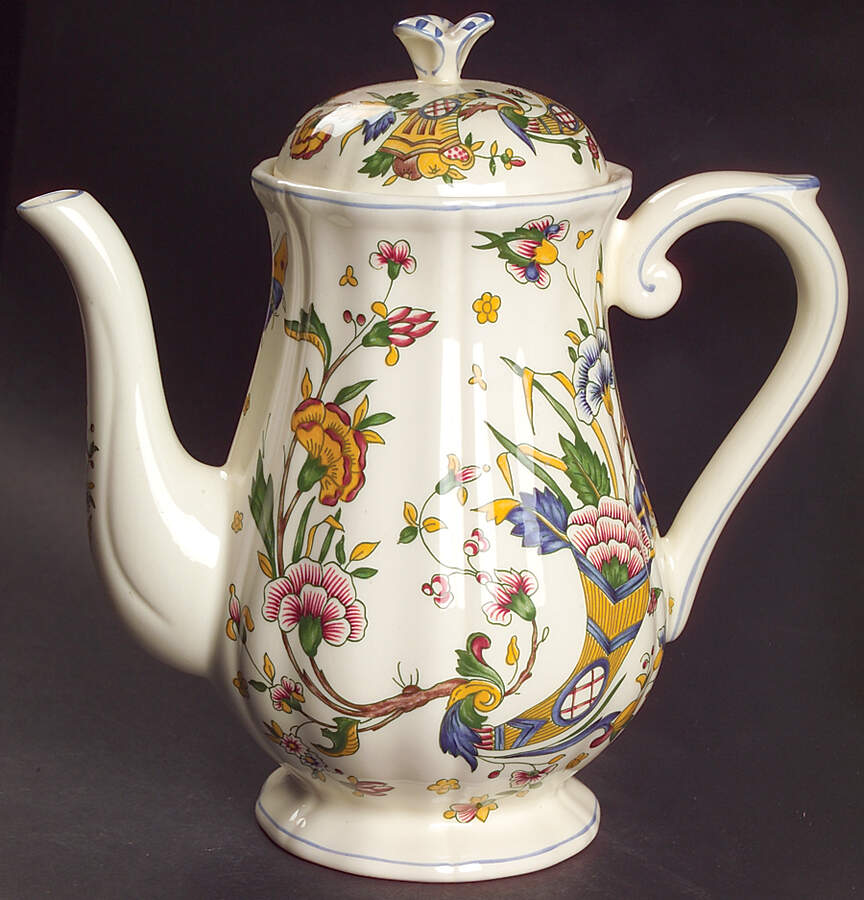 Corne D'Abondance Coffee Pot & Lid by Faiencerie De Gien-1