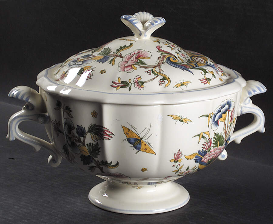 Corne D'Abondance Tureen &  Lid by Faiencerie De Gien-1