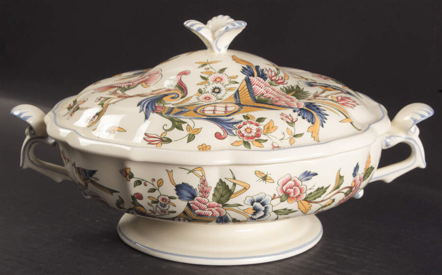 Corne D'Abondance Round Covered Vegetable by Faiencerie De Gien-1