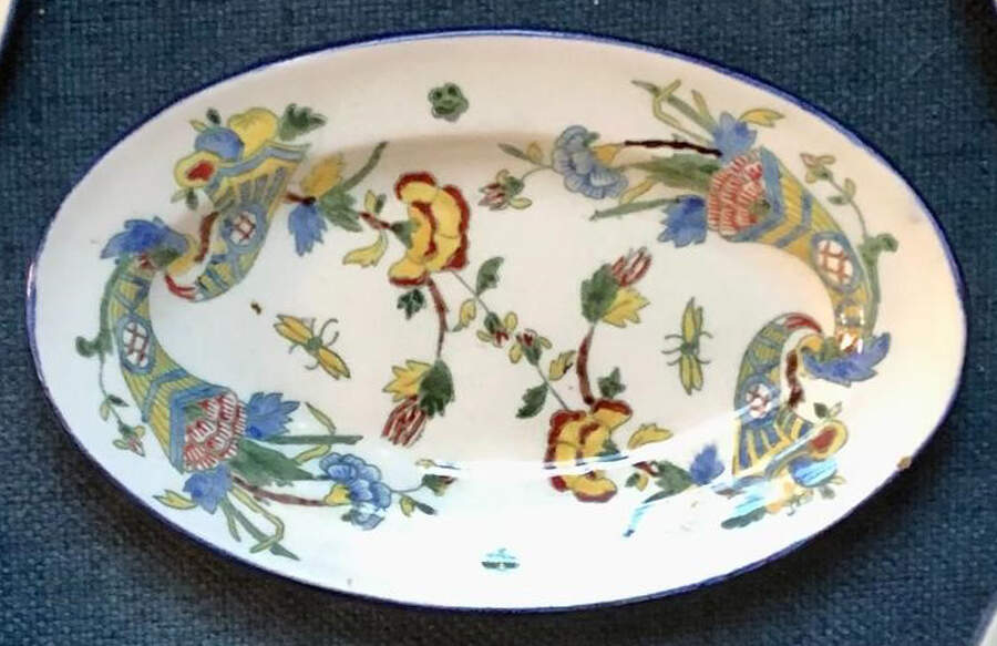 Corne D'Abondance Oval Toy Platter by Faiencerie De Gien-1