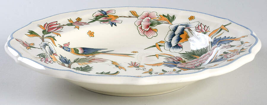 Corne D'Abondance Large Rim Soup Bowl by Faiencerie De Gien-1