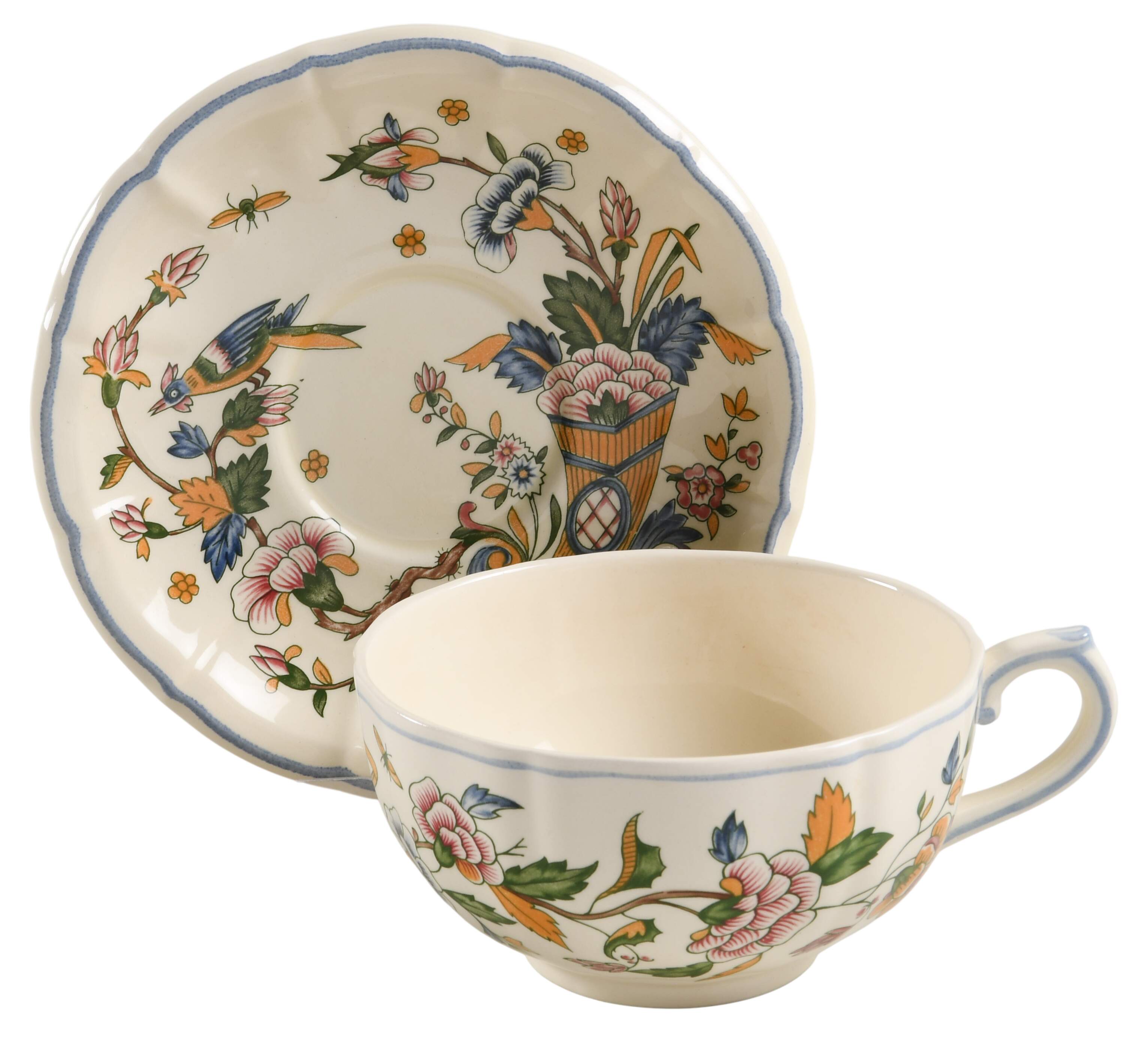 Corne D'Abondance Breakfast Cup & Saucer Set by Faiencerie De Gien-1